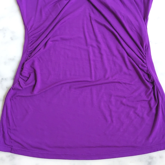 NWT. Express Rayon/Spandex Long Sleeveless top w/front design&waist side elastic - Picture 5 of 5